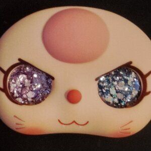 Baby Three 400% glitter eyes face plate.